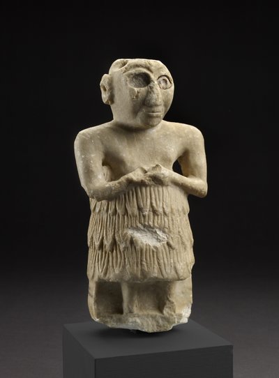 Statuette of a Sumerian Man in an Attitude of Worship, Istabalat, Iraq by Sumerian